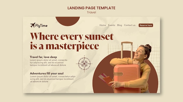 PSD gratuit conception du modèle de voyage