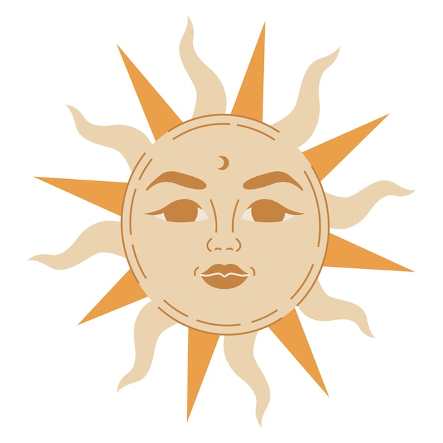 Conception de l'élément lune et soleil