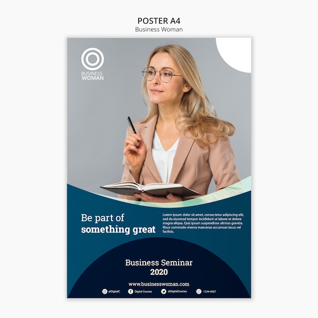 Conception d'entreprise pour modèle d'affiche