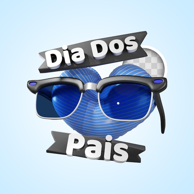 PSD gratuit conception de la fête des pères quotdia dos paisquot illustration 3d