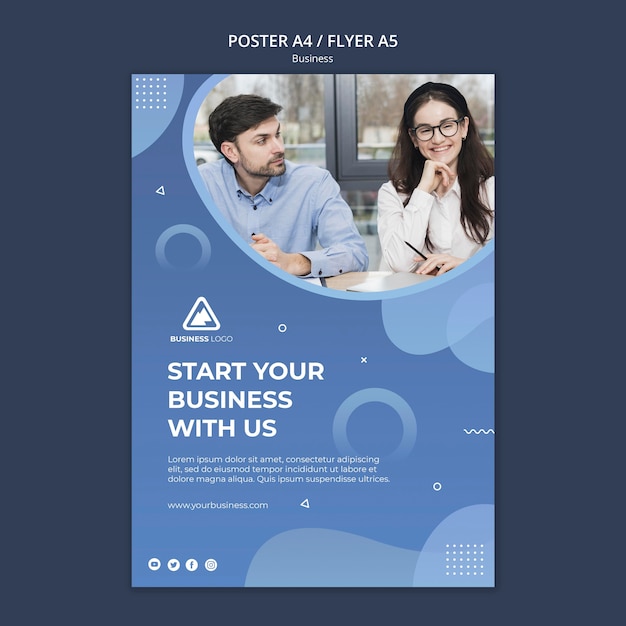 Conception de flyer de concept d'entreprise