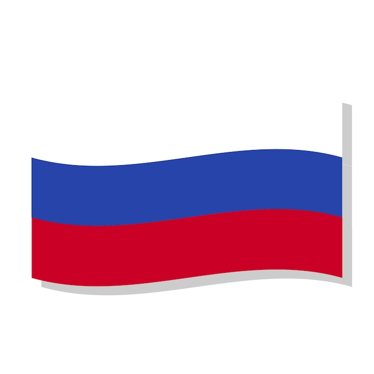 PSD gratuit conception isolée du drapeau de la russie