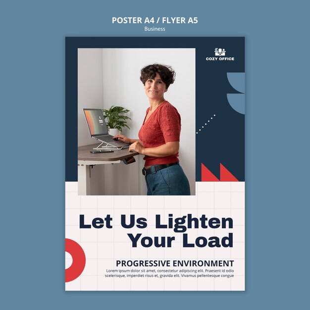 Conception de modèle d'affiche ou de flyer d'entreprise