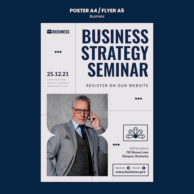 Conception de modèle d'affiche et de flyer d'entreprise