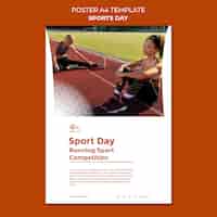 PSD gratuit conception de modèle d'affiche de sport