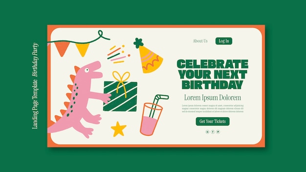 PSD gratuit conception de modèle d'anniversaire