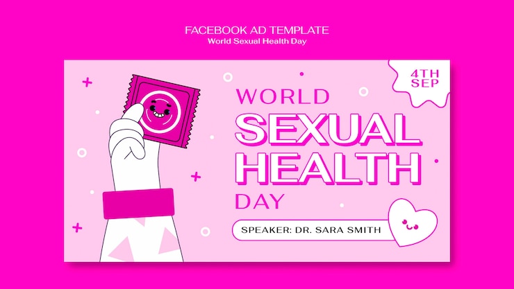 PSD gratuit conception de modèle d'art publicitaire facebook santé sexuelle