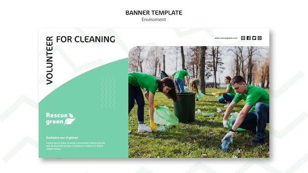 PSD gratuit conception de modèle de bannière avec environnement