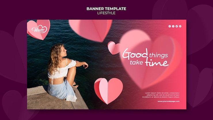 PSD gratuit conception de modèle de bannière de style de vie