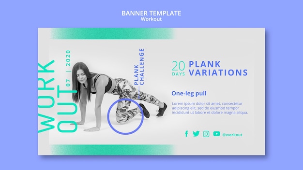 PSD gratuit conception de modèle de bannière de variations de planche