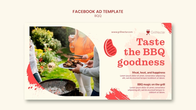 PSD gratuit conception de modèle de barbecue