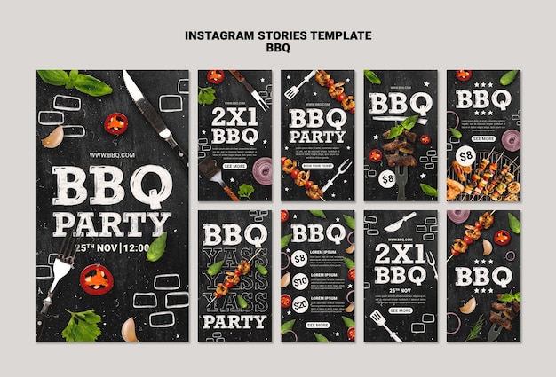 PSD gratuit conception de modèle de barbecue