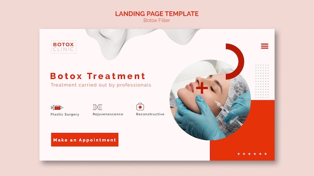 PSD gratuit conception de modèle de botox