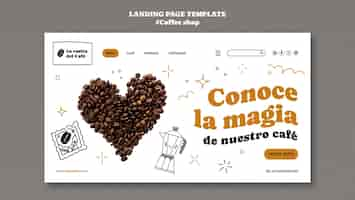 PSD gratuit conception de modèle de café