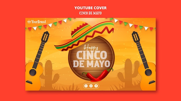 PSD gratuit conception de modèle de cinco de mayo