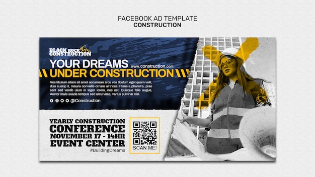 PSD gratuit conception de modèle de construction