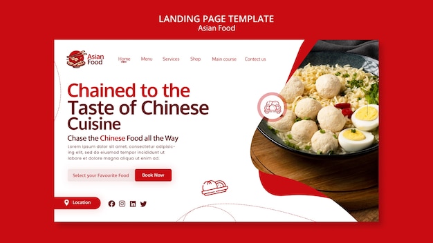 PSD gratuit conception de modèle de cuisine asiatique