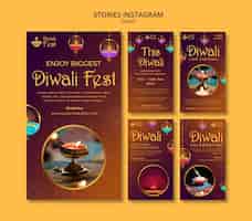 PSD gratuit conception de modèle de dégradé diwali