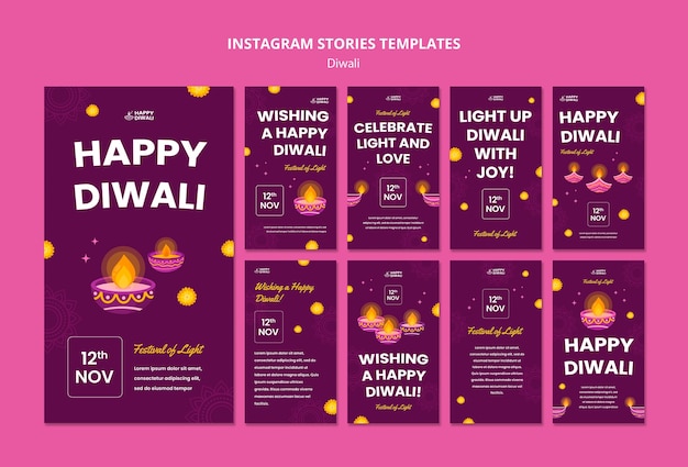 PSD gratuit conception de modèle diwali