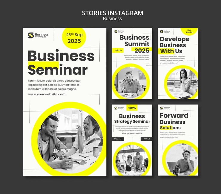 PSD gratuit conception de modèle d'entreprise d'histoire d'insta