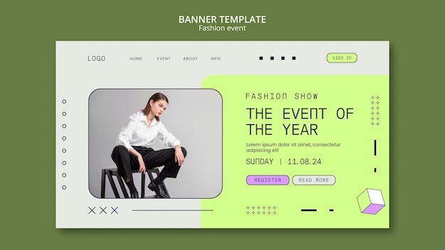 PSD gratuit conception de modèle d'événement de mode