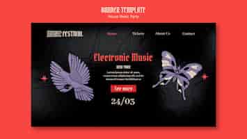 PSD gratuit conception de modèle de fête de musique house