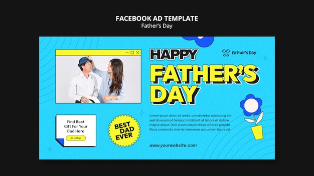 PSD gratuit conception de modèle de fête des pères