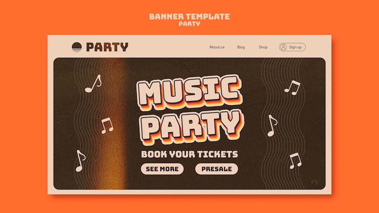 PSD gratuit conception de modèle de fête