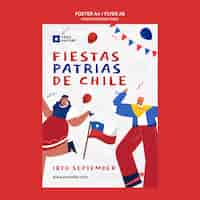 PSD gratuit conception de modèle fiestas patrias chili