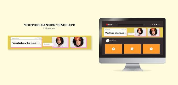 PSD gratuit conception de modèle d'influenceur