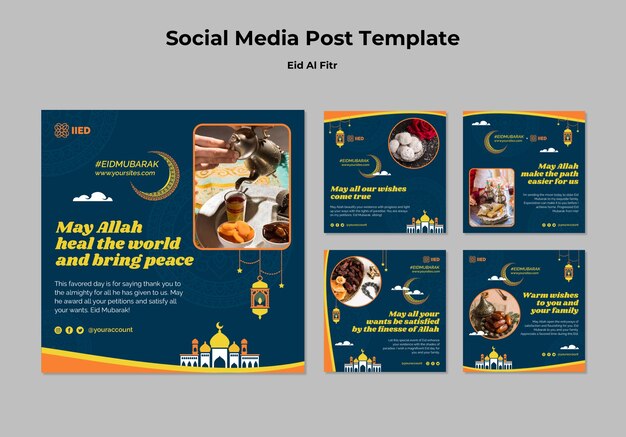 Conception de modèle instagram eid al-fitr