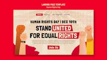PSD gratuit conception de modèle de journée des droits de l'homme