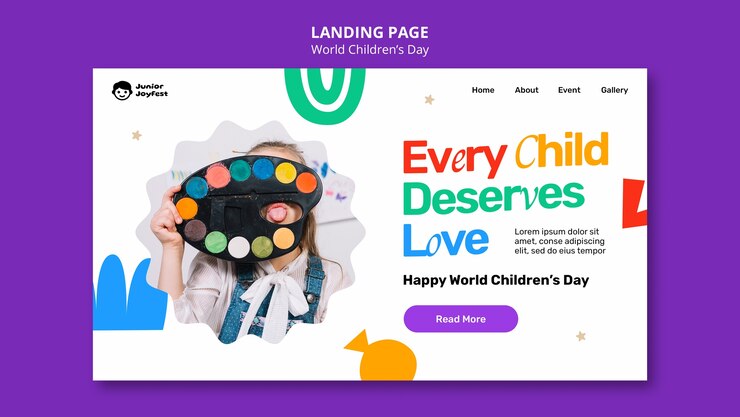PSD gratuit conception de modèle de journée mondiale des enfants