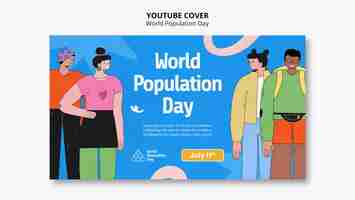 PSD gratuit conception de modèle de journée mondiale de la population