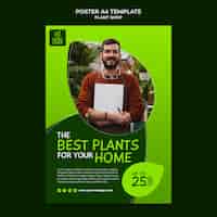 PSD gratuit conception de modèle de magasin de plantes