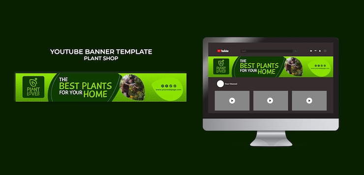 PSD gratuit conception de modèle de magasin de plantes