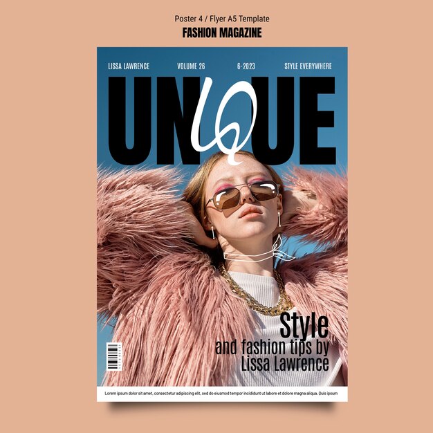 Conception de modèle de magazine de mode