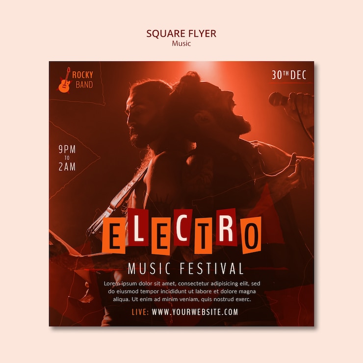 PSD gratuit conception de modèle de musique dégradée