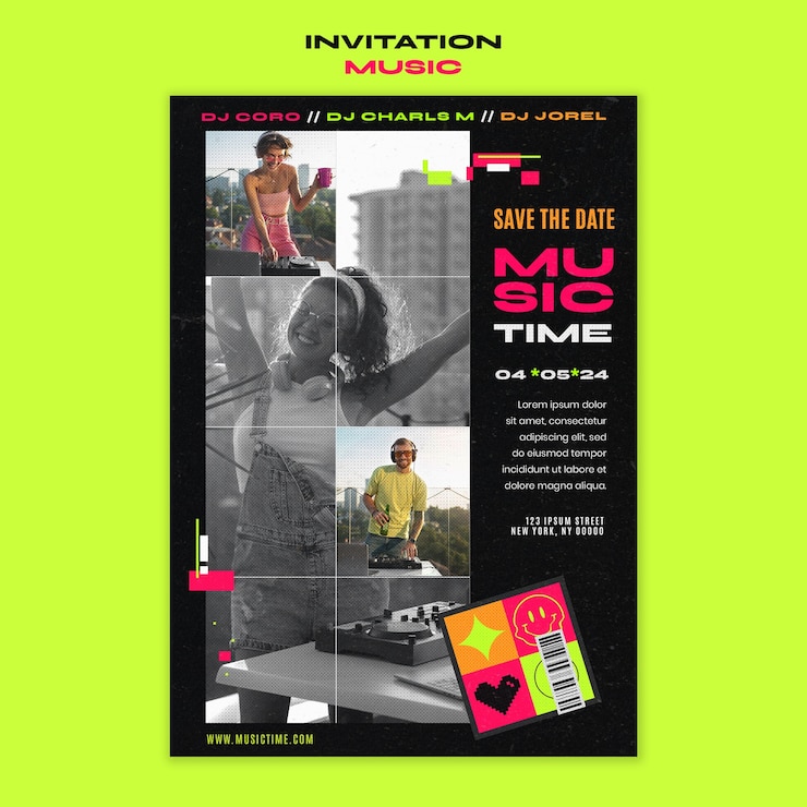 PSD gratuit conception de modèle de musique