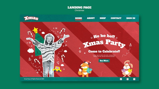 PSD gratuit conception de modèle de noël