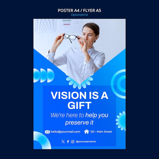 PSD gratuit conception de modèle d'optométriste
