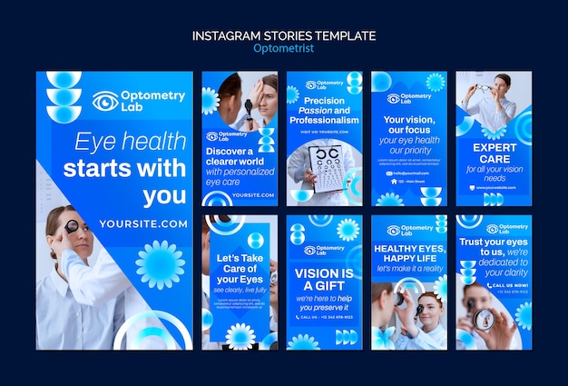 PSD gratuit conception de modèle d'optométriste