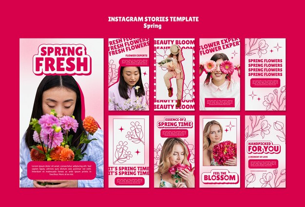 PSD gratuit conception de modèle de printemps