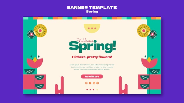 PSD gratuit conception de modèle de printemps