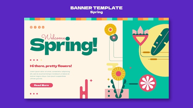 PSD gratuit conception de modèle de printemps