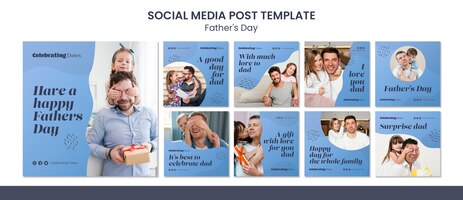 Conception de modèle de publication instagram pour la fête des pères