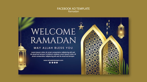 PSD gratuit conception de modèle de ramadan