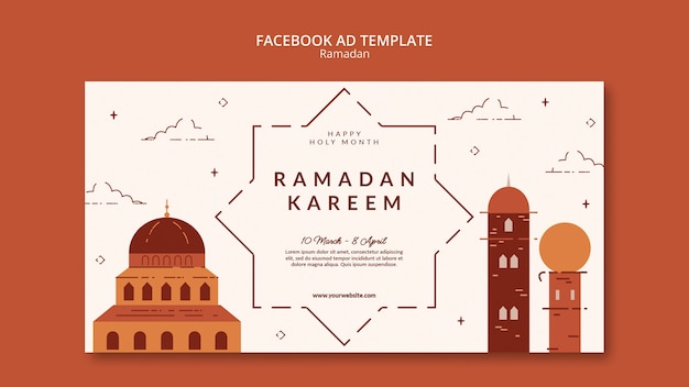 PSD gratuit conception de modèle de ramadan