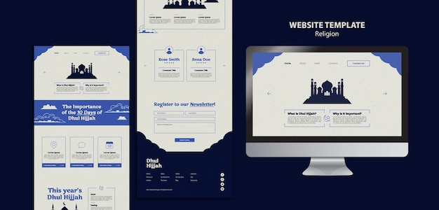 PSD gratuit conception de modèle religieux du web