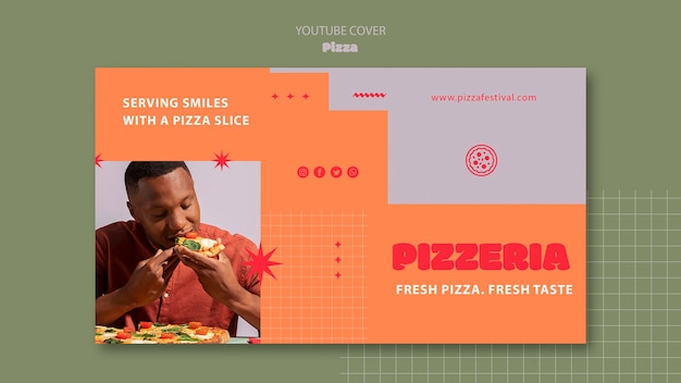 PSD gratuit conception de modèle de restaurant de pizza